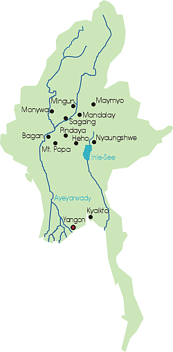Karte von Myanmar