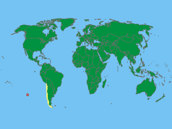 Weltkarte Chile/Osterinsel